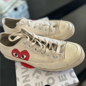 Converse Cream Canvas Sneakers